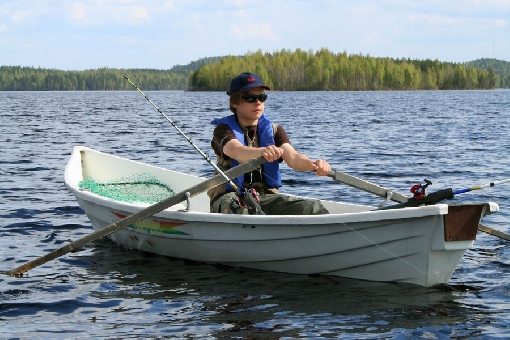 Trolling on a rowing boat is one of the most traditional forms of fishing.