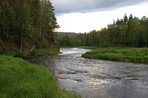 Landscape in the lower reaches of River Kuusinki.