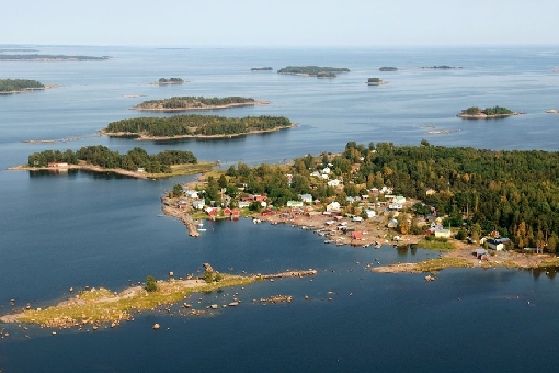 A view over the Hamina Archipelago in the Gulf of Finland.